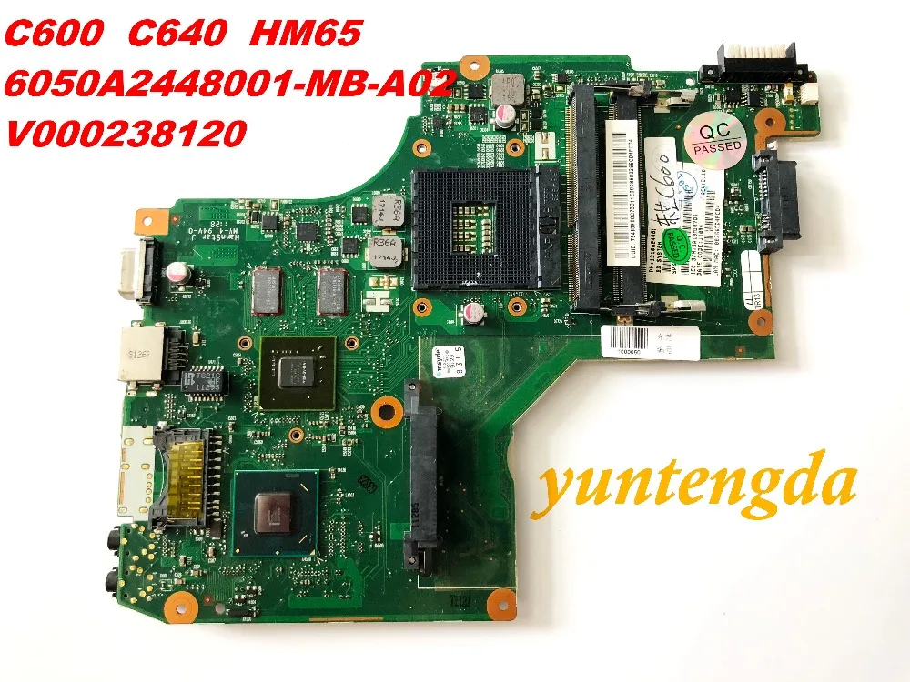 Оригинальная материнская плата для ноутбука TOSHIBA C600 C640 HM65 6050A2448001-MB-A02 V000238120