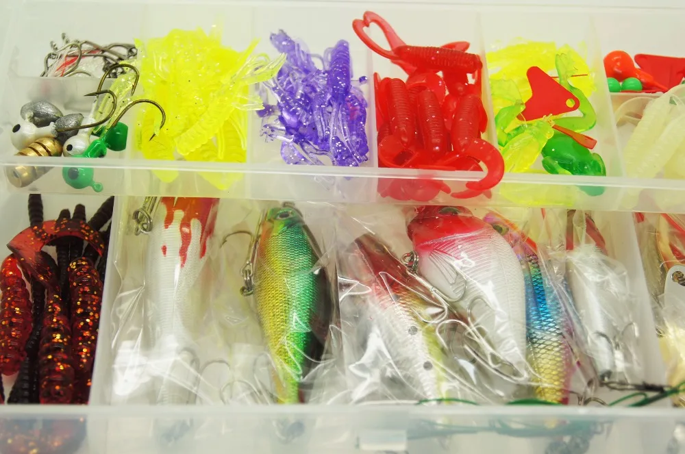 

esfishing lure box bait Minnow,Crank,pencil,popper,VIB,Spoons,lures,hooks,wire leader line,accsory carp fishing fly fishing