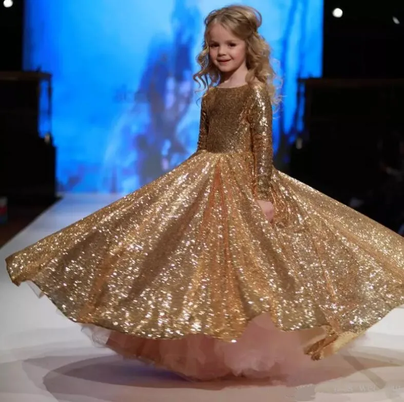 Little Girl Pageant Dresses Gold