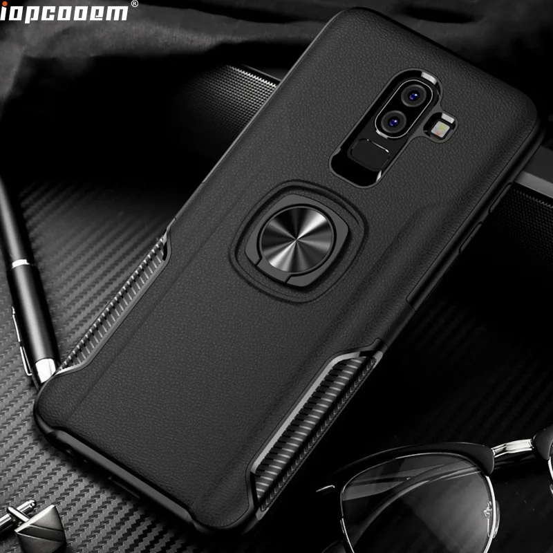 

For Samsung J8 2018 Case Ring Magnetism Stand Shockproof Car stand Armor back cover For Samsung Galaxy J810 Coque 5.5 Inch