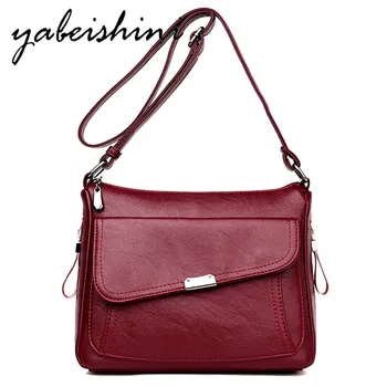 

Fashion Ms Leather Shoulder Bags Female Hand bags Vintage Women Messenger Bag Sac a Main ladies handbags women fashion bags 2018