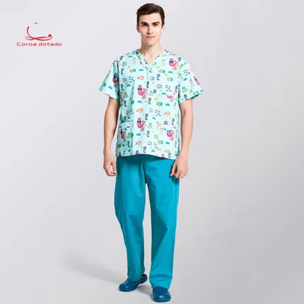 

Terylene short-sleeved surgical suit doctors and nurses wear split suits men and women wash hands clothes brush hand clothes