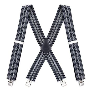 

Mens Vintage Suspenders Braces suspensorio tirantes hombre para pantalones mannen bretels X-Back Shape 4 Metal Clips