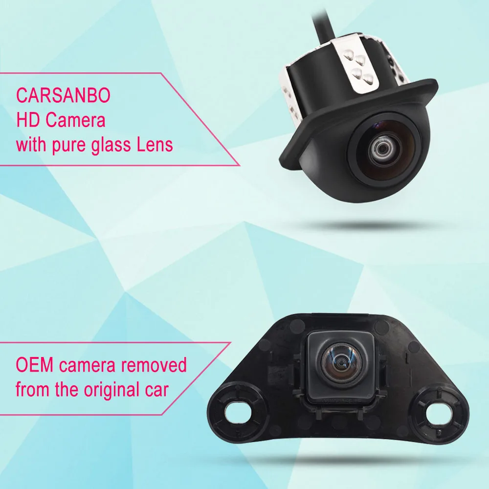 Carsanbo Car Rear View Camera Front View Camera Parking Assistance HD 180 Degree Horizontal Angle Car Reverse Camera