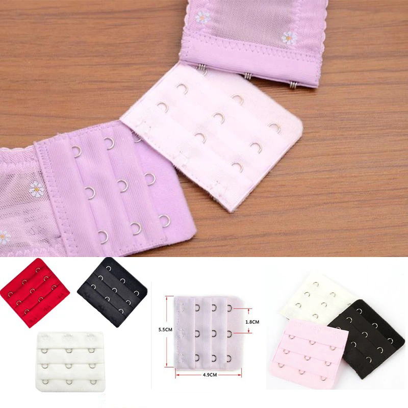 

Hot Sale New 3PCS Bra Extender Strap 3 Hooks Supplies Replacement Bra Hooks Intimates Accessories