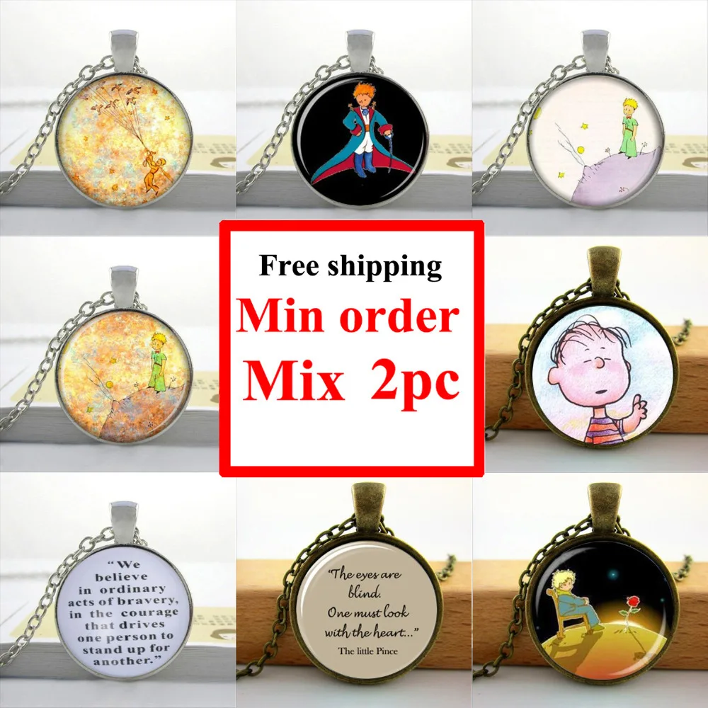 

2016 Glass The Little Prince Pendant The Little Prince necklace Personalized Picture Necklace HZ1