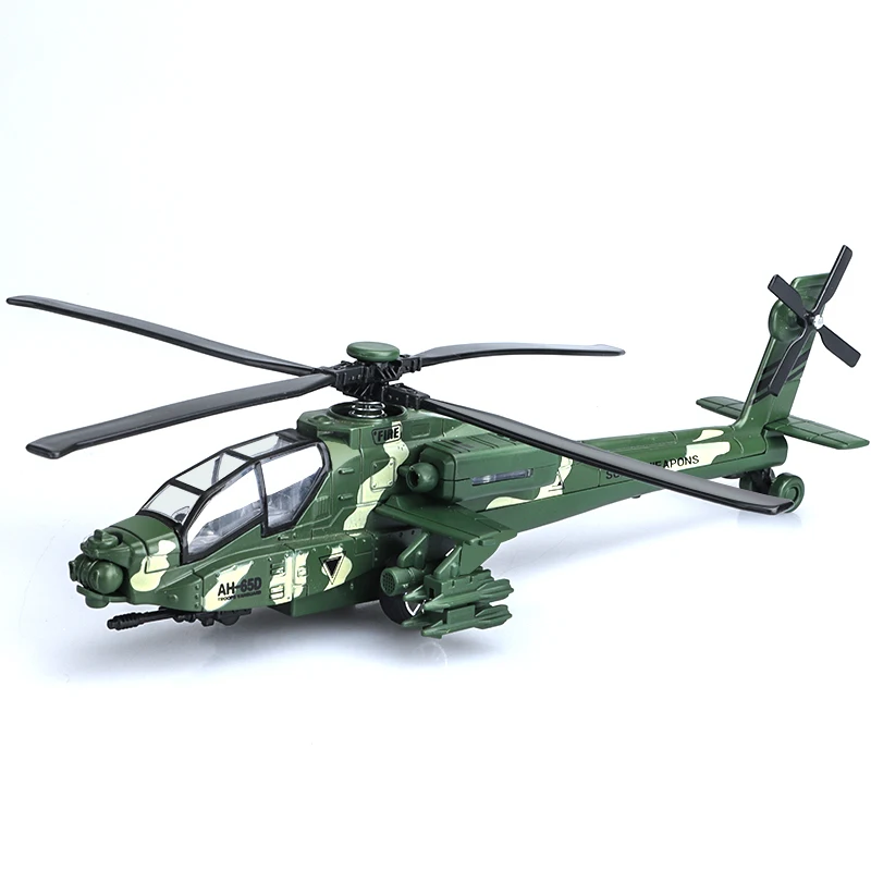 

New Alloy Armed Military Helicopter 1:32 Professional Standard Model 27cm Sound Pull Back Light Toys Collection Display Gifts