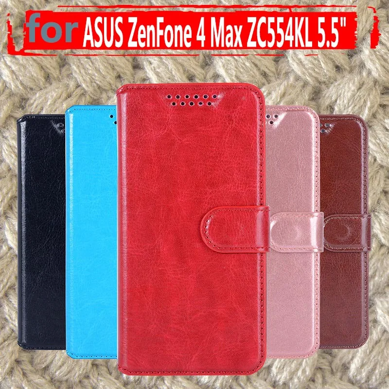 

For Asus Zenfone 4 Max ZC554KL Case Asus X00ID Case Flip PU Leather Phone Case For Asus Zenfone 4 Max ZC554KL ZC ZC554 554KL KL