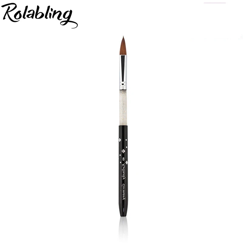 Rolabling luxury 8 black 100 Kolinsky Sable Brush gel nail brush for kolinsky acrylic nail brush