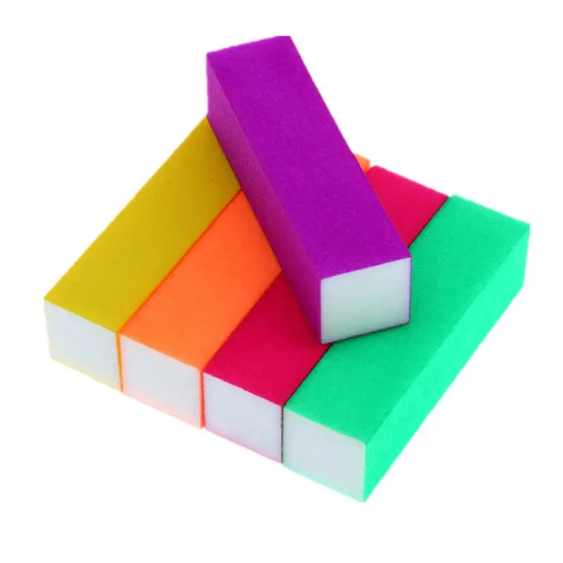 

5pcs High Quality Pro Nail Buffer File 5 colors Sponge Sandpaper Emery Block Polishing Grinding Nail Manicure File Buffer Block