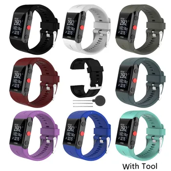 

Upgrade new 8 colors Silicone Replacement Wrist Watch Band for Polar V800 Smart Watch with Tool Wristband Sports Safety Bracelet