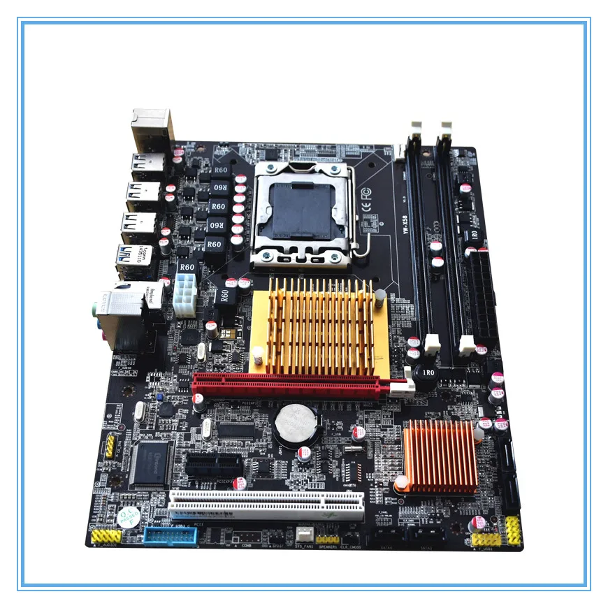 

mainboard New Desktop Motherboard X58 LGA 1366 2*ddr3 ecc ram 6*USB2.0 2*USB3.0 ATX 240*195mm