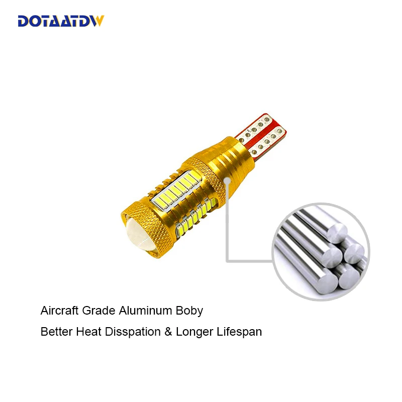DOTAATDW 2шт супер яркий высокой мощности 912 921 906 T10 T15 W16W светодиодный 4014 SMD для
