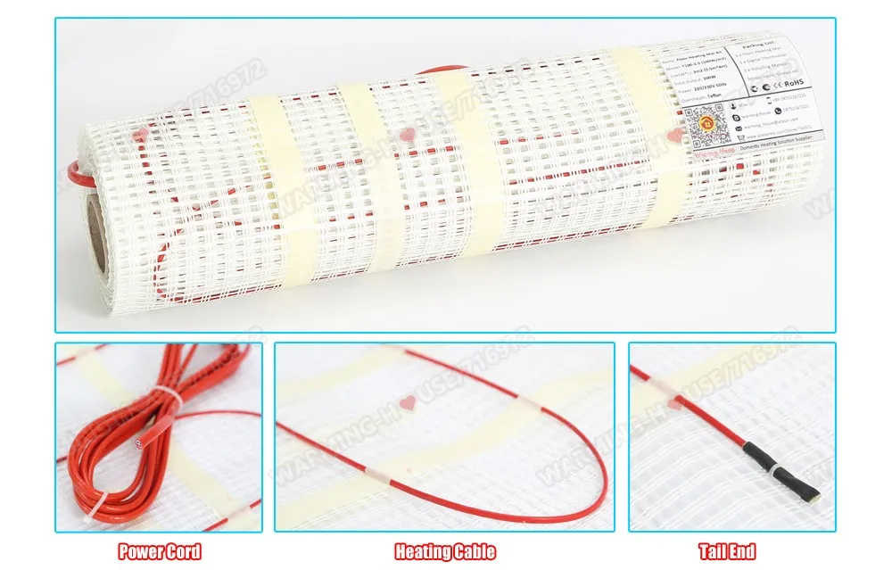 3M2 Бесплатная доставка электрический подогрев пола Коврики для полов с подогревом с гарантией 10 лет, 450 Вт 150 Вт/m2, оптовая продажа t150-3.0