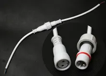 5/10/20/50 pairs/ pack 2pin Male to Female Connector Waterproof Cable 2Pin White wires for single color LED Strip modules Light