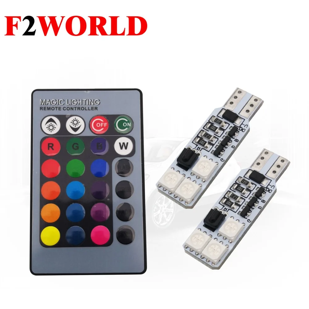 T10 светодиодный купол Лампы для чтения DC12V W5W 194 6SMD 5050 RGB автомобиля Дверные огни с
