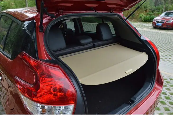 

Car Rear Trunk Security Shield Shade Cargo Cover For TOYOTA Yaris L 2014 2015 2016 2017 (Black beige)