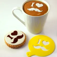 Изготовленный на заказ акриловый Свадебный трафарет для кофе, трафарет для выпечки, торт Stencil