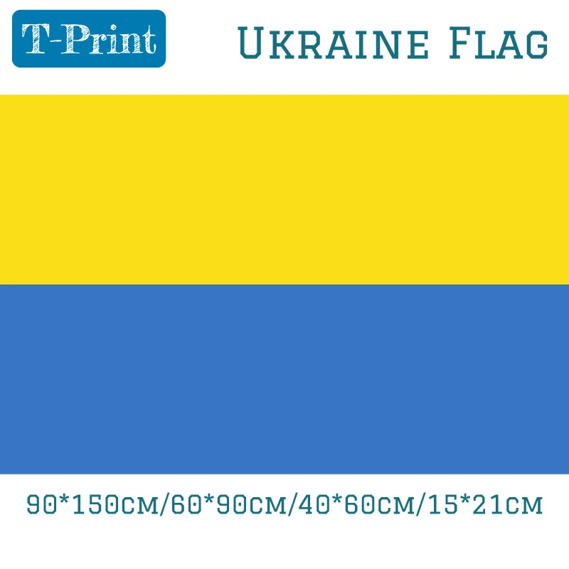 

Freeshipping 90*150cm/60*90cm/40*60cm/15*21cm Ukraine Flag Large Polyester Ukrainian National Country Flag and Banner Home Decor