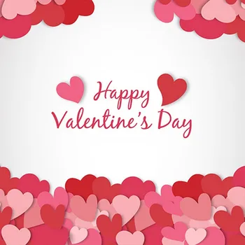 

Pink Paper Heart Happy Valentines Day Photography Backgrounds Vinyl cloth High quality Computer printed wall photo backdrop