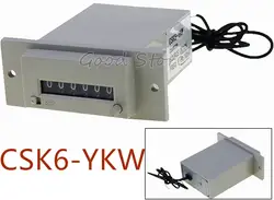 1 шт CSK6-YKW 6-Бит панели AC110V 220 V DC 12 V 24 V 36 V электромагнитный счетчик импульсов пунша упаковка счетчик