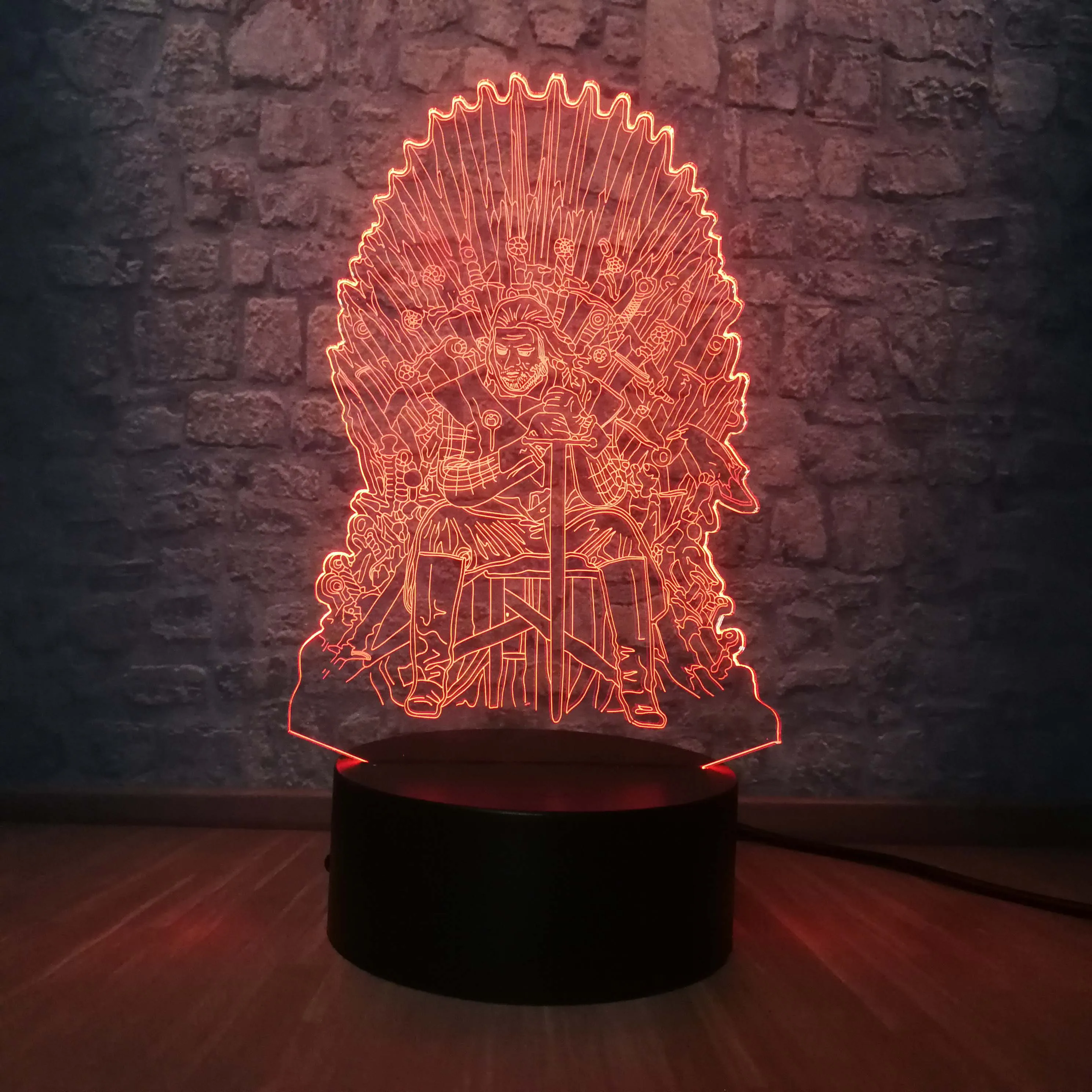 3D ночной Светильник Игра престолов Eddard Stark Throne A Song of Ice And Fire акриловый