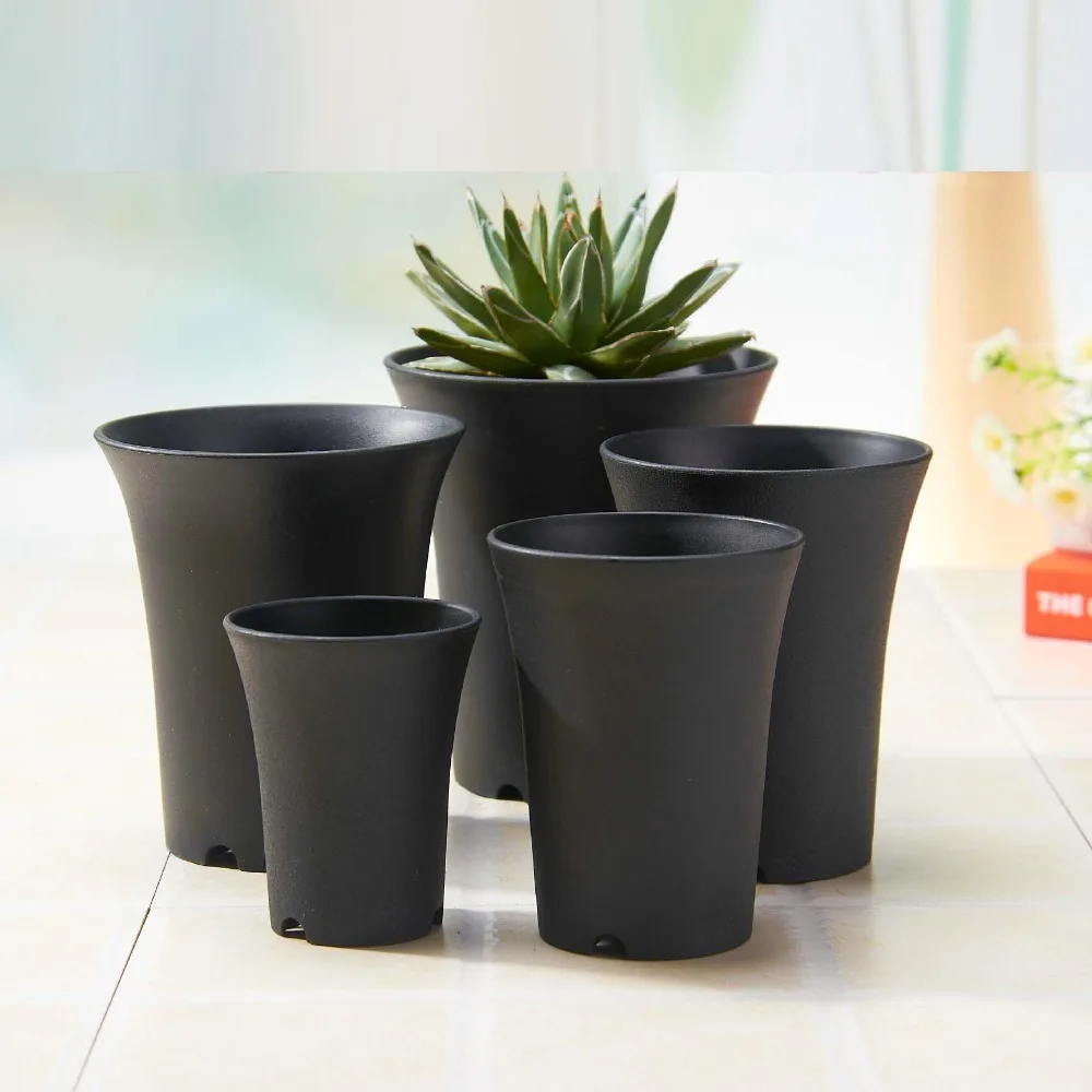 4PCS Mix Size plastic flower pot Round erineum basin Basin flower pots