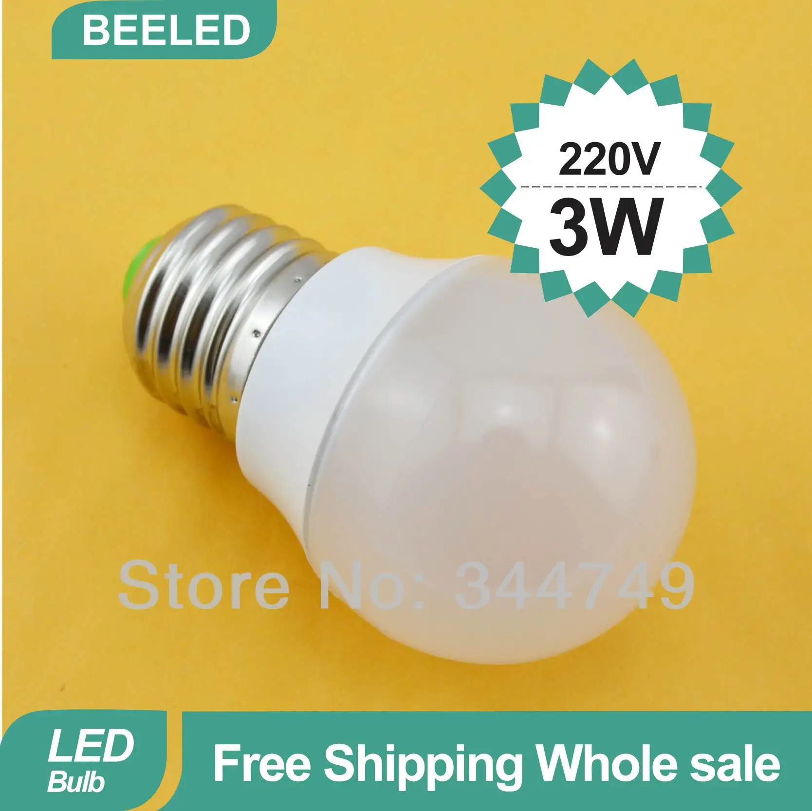 

Free shipping China Post 2835 SMD High Quality Light Bulb 3W LED Bulb Lamp E27 AC220V-240VCool/Warm White