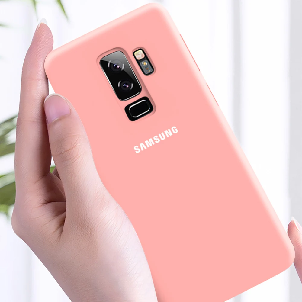 

Samsung s9 case Original Official Samsung Galaxy S8 S9 S10 Plus S10e Note 8 9 Soft liquid Silicone Back Case Protection Cover