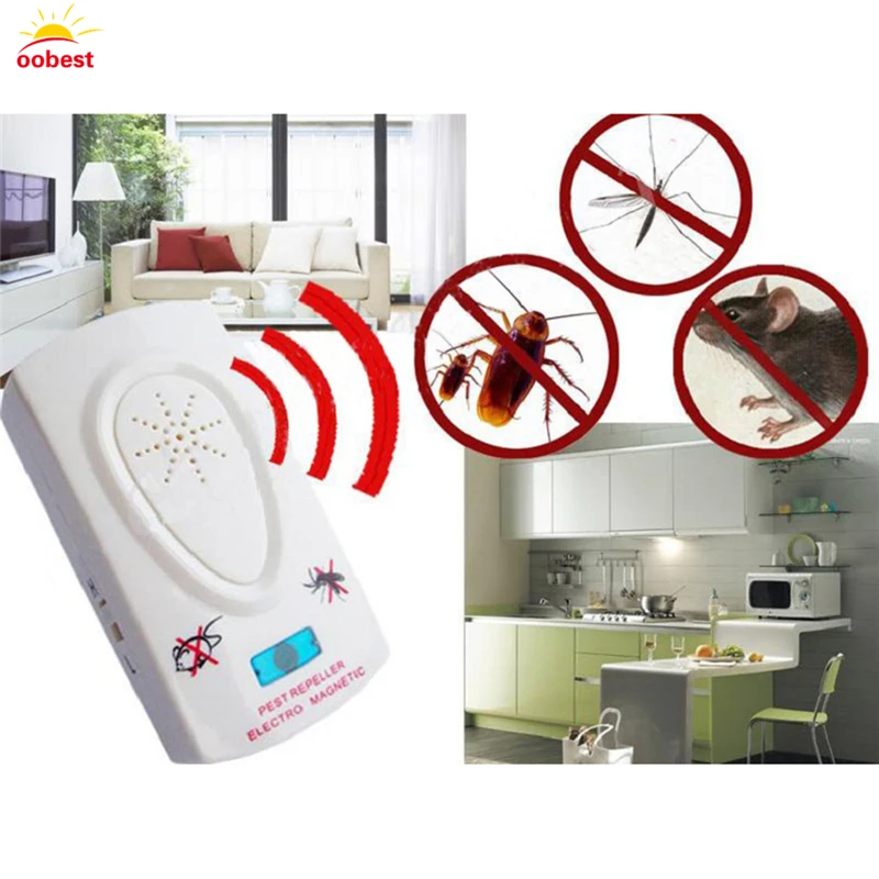 

Electronic Ultrasonic Mouse Killer Mouse Cockroach Trap Mosquito Repeller Insect Rats Spiders Control 110-220V US/EU Plug