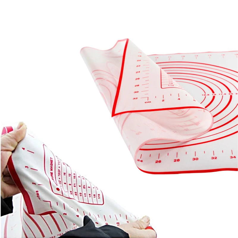 Silicone Pastry Mat Food-grade Silicone for Rolling Dough Non-Stick Silicone Mats with Measurements Cooking Confectionery tools