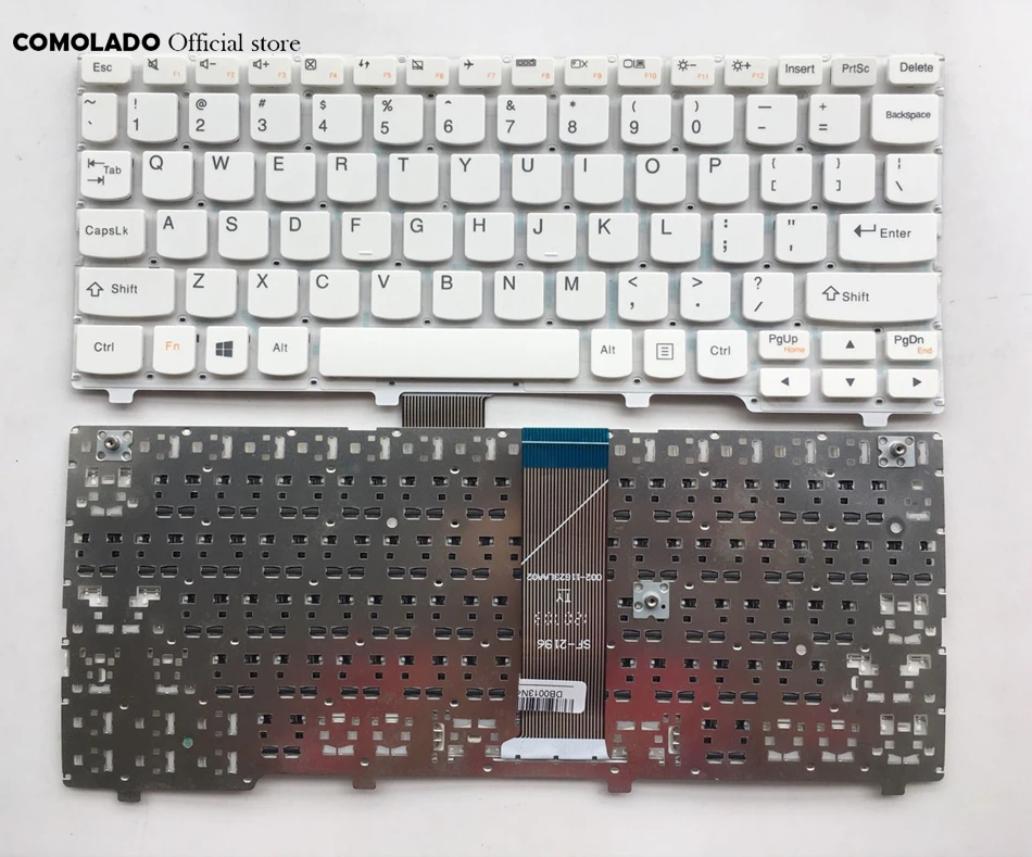 US English Keyboard For Lenovo IdeaPad S206 T1A1-RU S10-3 M13 MA3 S10-3S White without frame keyboard US Layout
