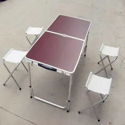 2017 Mueble мебель складной обеденный стол Открытый Алюминий Металлические столы загрузки 25 кг с зонтиком отверстие обеденная наборы для ухода