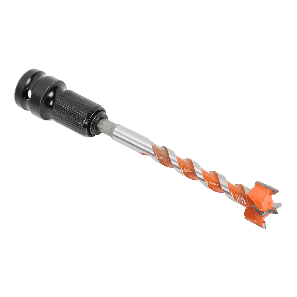 6pcs Hole Opener Cutter Woodworking Punching Lengthened Hard Alloy Thread Hole Opener Drill Spiral Point Hex Shank Saw Drill Bit
