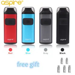 Aspire Breeze все-в-одном комплект 2 мл емкость 650 мАч встроенный аккумулятор с 0.6ом aspire Breeze катушки vape комплект PK ego aio