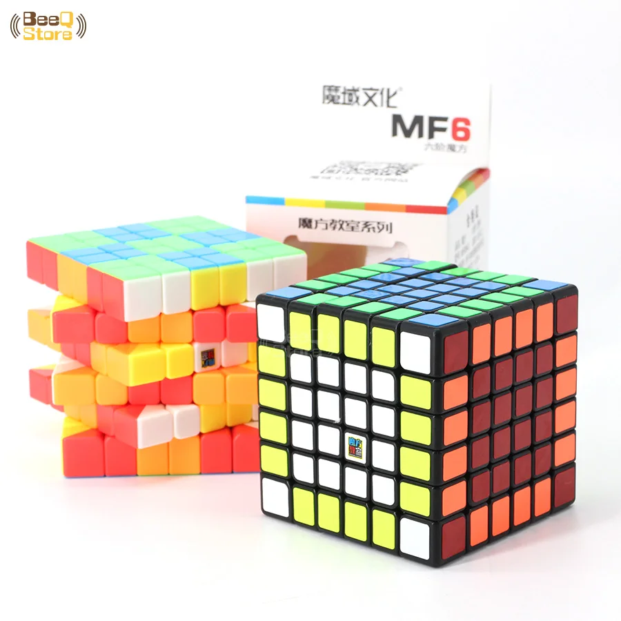 Mofangjiaoshi MF6 6x6 куб Скорость черный Stickerless 6 слой 68 мм Профессиональный головоломки 6x6x6 для начинающих плеер Обучающие Детские игрушки