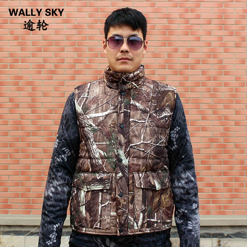 

Men Winter Hunting Vest Sniper Tactical Bionic Camouflage Vest Army Thermal Winter Weskit Outdoor Camouflage Hunting Waistcoat