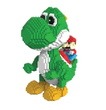 HC hot sales Magic Blocks Big size Yoshi Mini Blocks cute Anime DIY Building Toys Auction Model educational toy Kids Gifts 9020 hot sales vivid life size skull model