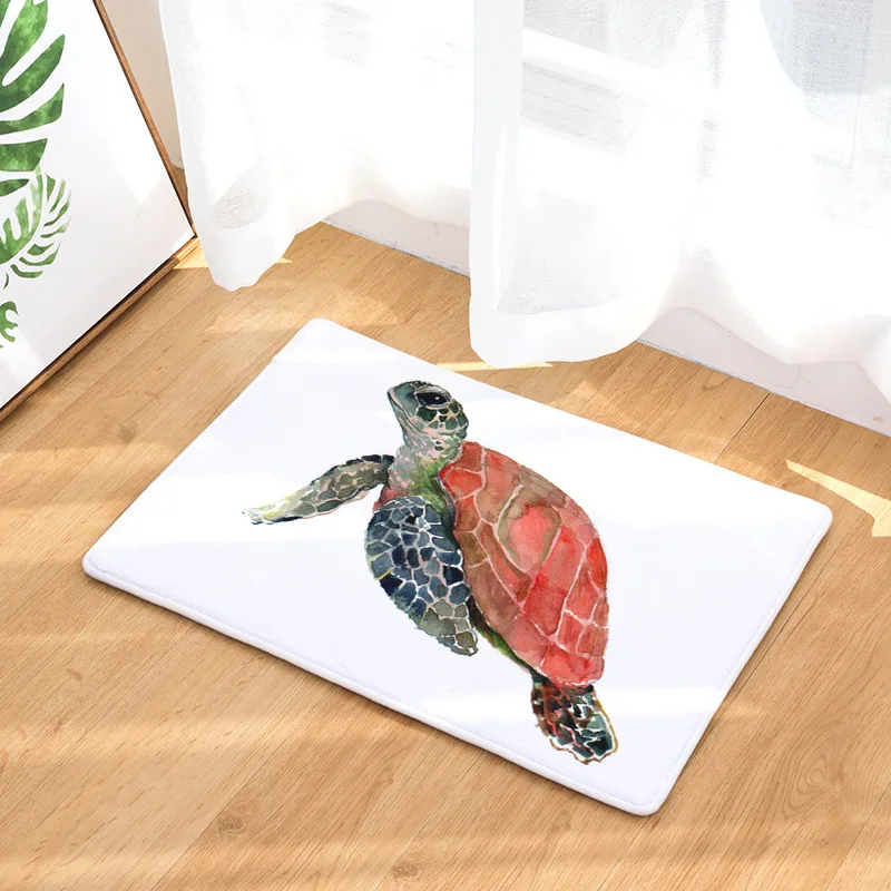 Sea Turtle Floor Mats Area Rug Rectangle Carpet For Living Room Bedroom