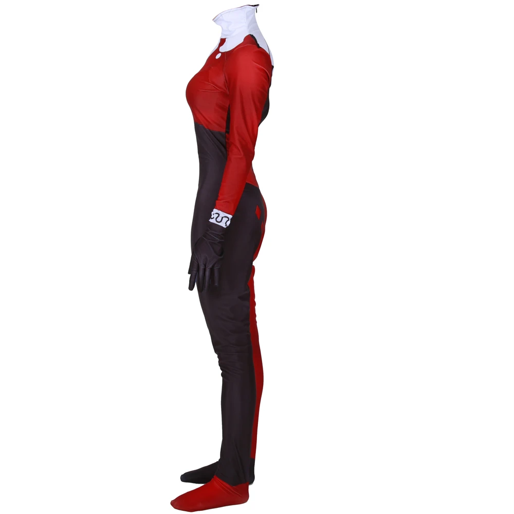 Cosplay&ware Women Girls Squad Harley Quinn Cosplay Costume Zentai Superhero Harleen Quinzel Bodysuit Suit Jumpsuits -Outlet Maid Outfit Store