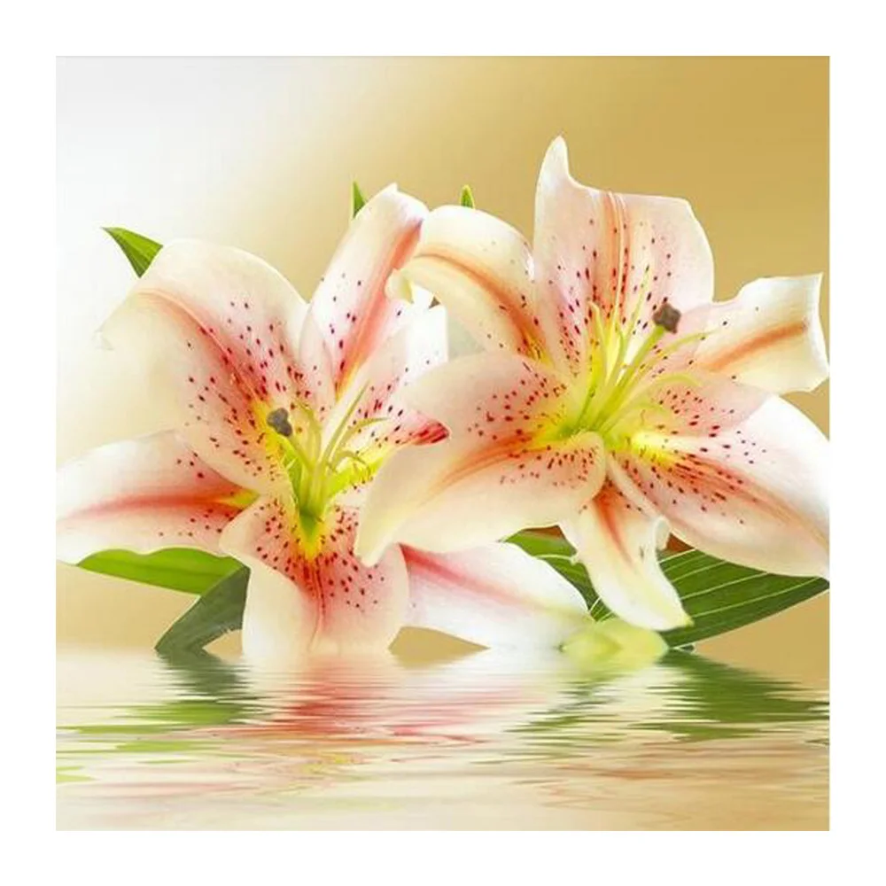 

Diy diamond painting flower square mosaic sequins diamond embroidery Lily fragrance full diamond icon mozaki Picture