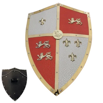 

Medieval Shield For Carlos V Royal Knights Crusader Shields Real Steel Material Hand Held Supply Decorative Display