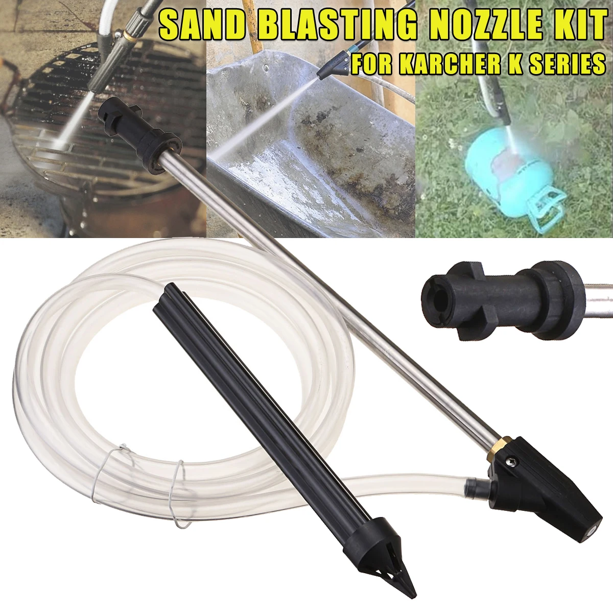 Portable Sand Blaster Wet Blasting Washer Sandblasting Kit For Karcher