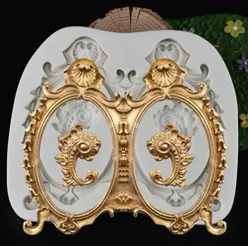 

Food Grade Vintage Photo Frame Shape Fondant Cake Decoration Mold Dry Pace Chocolate Molds