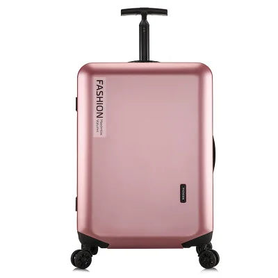 Матовый Серебряный багаж, универсальная колесная тележка, чемодан со свитком, Сумка с паролем abs+ PC valise дорожные сумки - Цвет: pink