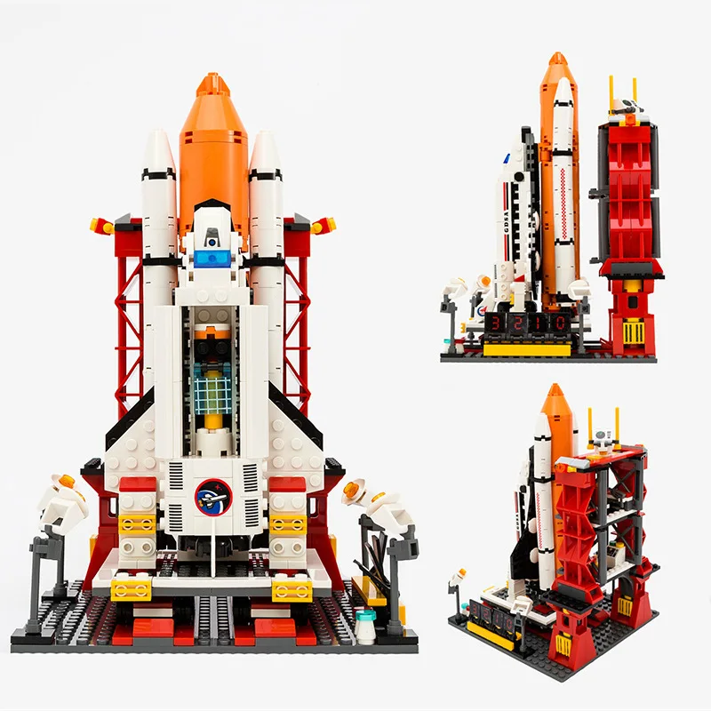 

679pcs Children Space Dream Rocket Launching Center Building Blocks Kit Toys Gifts Compatible with Legoings