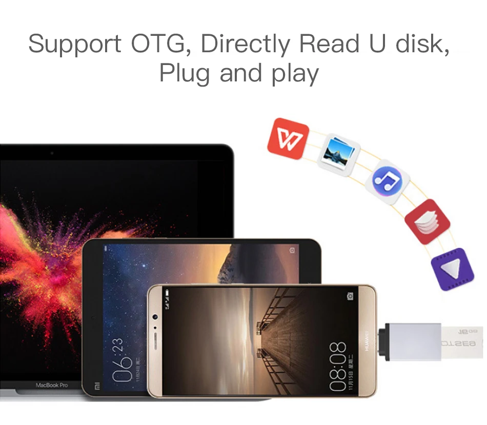 !ACCEZZ USB OTG Adapter Type C To USB Flash Converter For One Plus 5 For LG G5 G6 Xiaomi Mi 5 6 8 Samsung Galaxy S8 S9 Data Sync (4)