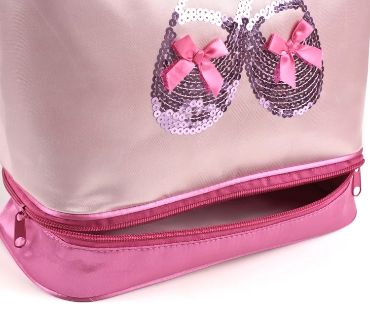 Красивая Детская Водонепроницаемая тканевая балетная танцевальная сумка для девочек, розовая сумка через плечо, милые танцевальные сумки для детей, Танцевальная сумка 8607