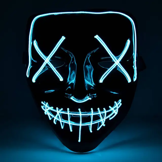 Halloween LED Mask Purge Masks Election Mascara Costume DJ Party Light