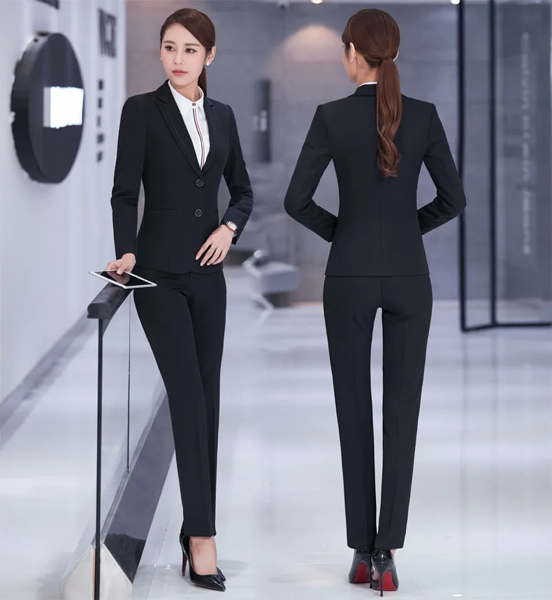 Formal Professional Business Work Suits With 3 Piece Jackets + Pants Vest For Ladies Office Blazers Outfits Trousers Sets|suits work|pant suits